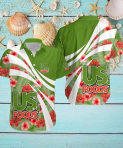 us foods Logo Stylish AOP Hawaiian Shirt Tropical Aloha For Mens