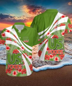 us foods Logo Stylish AOP Hawaiian Shirt Tropical Aloha For Mens