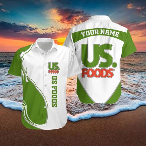 us foods Personalized Name Designer Pattern Aloha Hawaii Shirt Men And Women Gift For Family