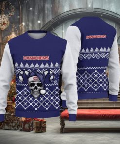Montreal Canadiens Christmas Skull 3D Gingerbread Ugly Sweater Gifr For Fans