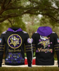 Minnesota Vikings Happy Hanukkah Holiday 2024 Hoodie
