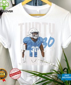 Austin Ekeler Los Angeles C Thirty For Thirty WHT Shirt 1 Austin Ekeler Los Angeles C Thirty For Thirty WHT Shirt