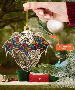 Dragon Viking Personalized Suncatcher Ornament