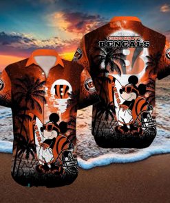 Cincinnati Bengals NFL Team Logo Baby Yoda Hawaiian Shirt