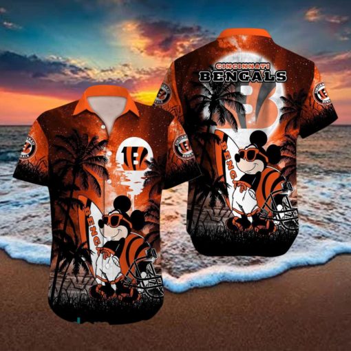 Cincinnati Bengals NFL Team Logo Baby Yoda Hawaiian Shirt