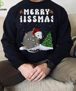 Merry Hissmas Opposum Christmas Santa Hat Funny Xmas Unisex Shirt