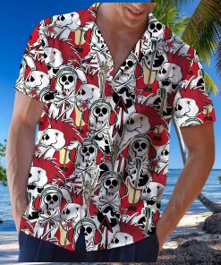 Skull Rock Roll Aloha Hawaiian Shirt Colorful Short Sleeve Summer Beach Casual Shirt