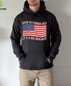 Biden Fetterman 2024 It’s A No Brainer Political Humor American Flag Shirt