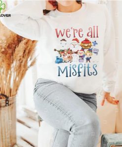 We Are All Misfits Cute Chibi Christmas Characters Shirt