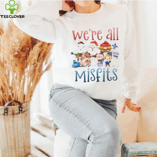 We Are All Misfits Cute Chibi Christmas Characters Shirt