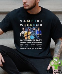 Vampire Weekend 18th Anniversary 2006 2024 Thank You For The Memories T Shirt