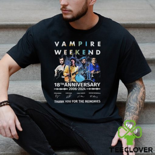 Vampire Weekend 18th Anniversary 2006 2024 Thank You For The Memories T Shirt