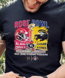 Head To Head Rose Bowl Alabama Crimson Tide Vs Michigan Wolverines January 1 2024 Shirt