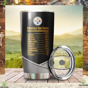 Pittsburgh Steelers Fan Facts Super Bowl Champions American NFL Football Team Logo Grateful Dead Skull Custom Name Personalized Tumbler Cup For Fans