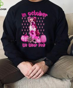 Cute We Wear Pink Boxer Breast Cancer Pumpkin Halloween T Shirt