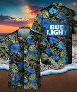 Bud Light Hawaiian Shirt Aloha Shirt Bud Light Beer Tropical Flowers