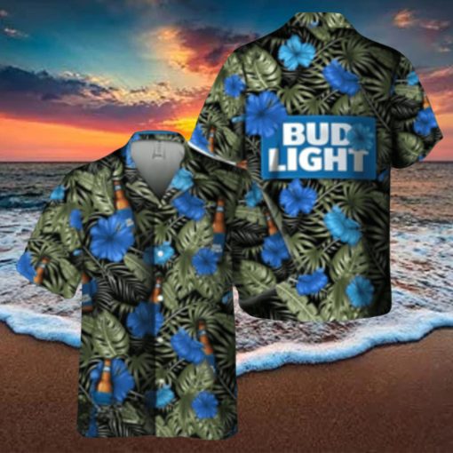 Bud Light Hawaiian Shirt Aloha Shirt Bud Light Beer Tropical Flowers