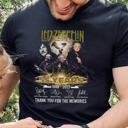 Led Zeppelin 55 Years 1968 2023 Thank You for the memories signatures hoodie, sweater, longsleeve, shirt v-neck, t-shirt