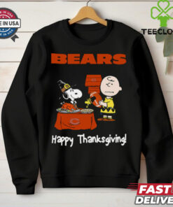 Peanuts Chicago Bears Football Happy Thanksgiving T Shirt