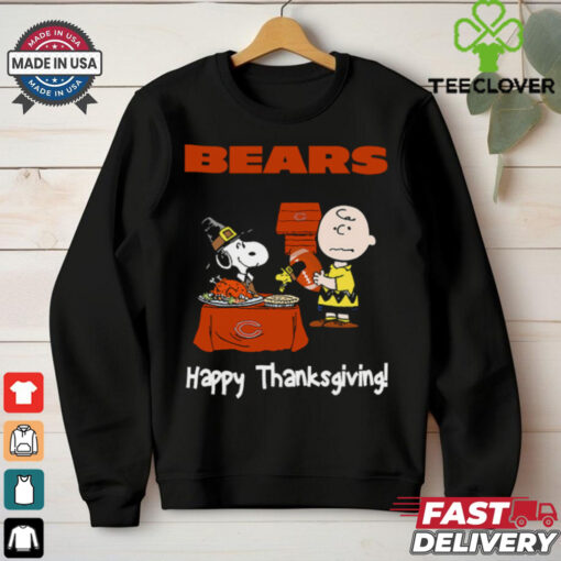Peanuts Chicago Bears Football Happy Thanksgiving T Shirt