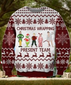 Christmas Wrapping Present Team Muppet Home Alone Elf Grinch Knitted 3D Sweater For Christmas
