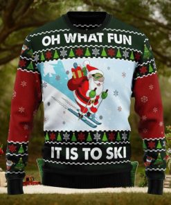 Skiing Oh What Fun Ugly Christmas Sweater