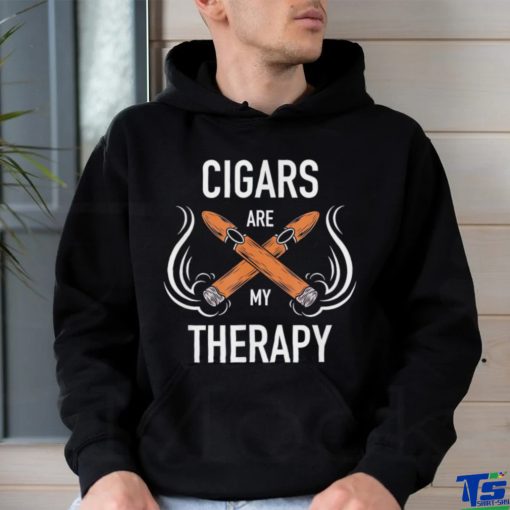 Cigars are my therapy logo hoodie, sweater, longsleeve, shirt v-neck, t-shirt