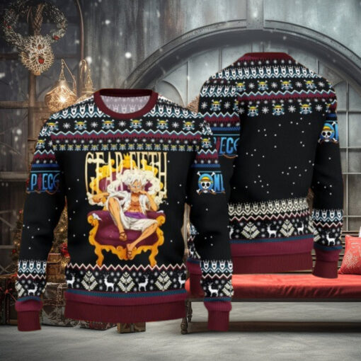 One Piece Gear 5 Sun God Nika Christmas Ugly Christmas Sweater