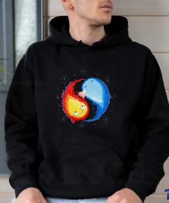 Fire Death Alive A Calcifer and water yin yang cartoon shirt