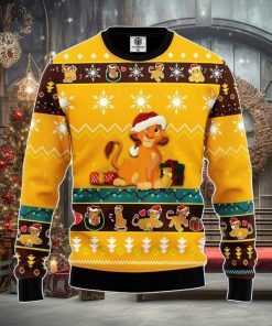 Lion King Simba Yellow 1 Amazing Gift Ugly Christmas 3D Sweater Christmas Gift For Men And Women