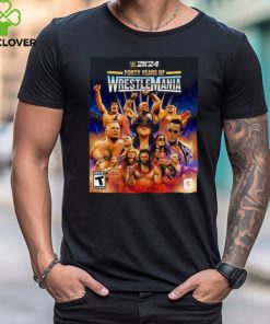 wWE 2K24 Forty Years Of Wrestlemania Edition All Legends Icons Superstar Game Cover Poster Shirt