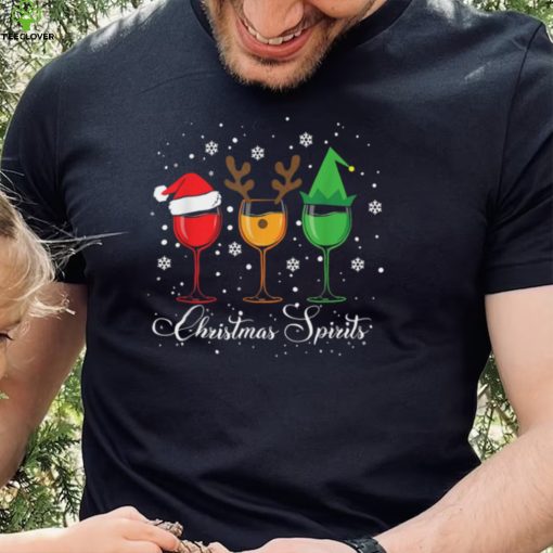 Spirits Glasses Of Wine Xmas Holidays Party Christmas New Design T Shirt