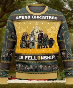 Spend Christmas in Fellowship Ugly Christmas Sweater, LOTR Ugly Sweater