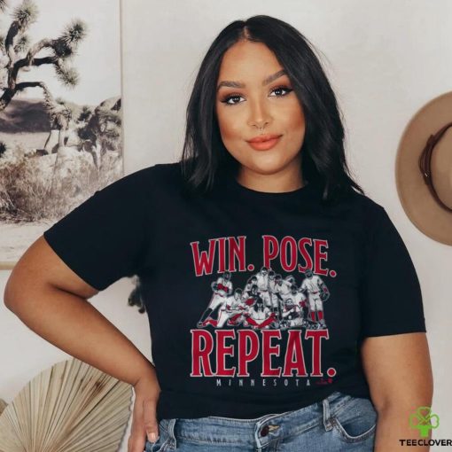 win pose repeat shirt