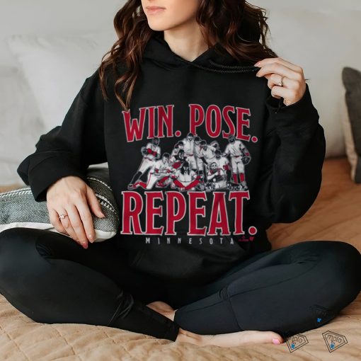 win pose repeat shirt