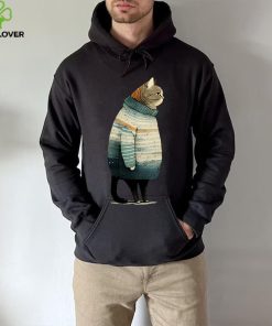 winter cat print Sweathoodie, sweater, longsleeve, shirt v-neck, t-shirt