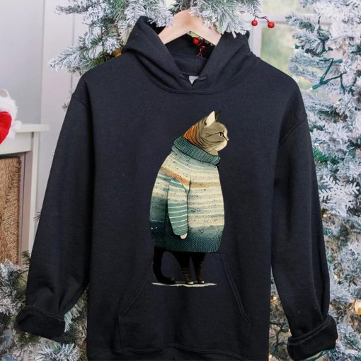 winter cat print Sweathoodie, sweater, longsleeve, shirt v-neck, t-shirt