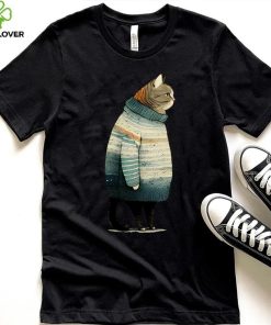 winter cat print Sweathoodie, sweater, longsleeve, shirt v-neck, t-shirt