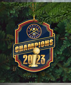 Denver Nuggets 2023 NBA Champions Logo Custom Name Holiday Christmas Tree Decorations Ornament