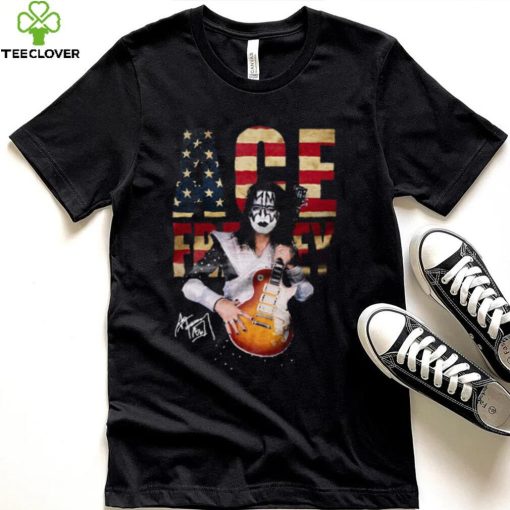 Ace Frehley Kiss Band USA Vintage Unisex Black Short Sleeve Cotton T hoodie, sweater, longsleeve, shirt v-neck, t-shirt