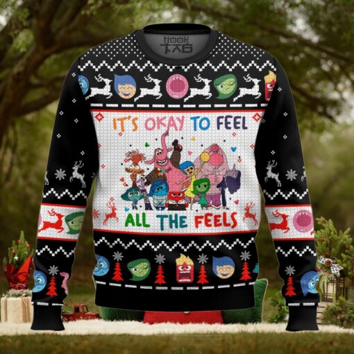 It’s Okay To Feel All The Feels Inside Out Ugly Sweater