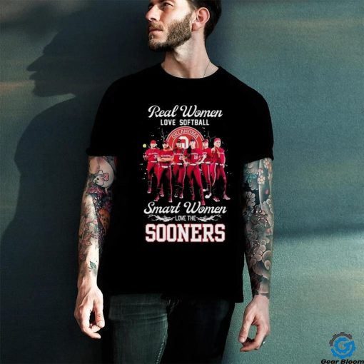 Real Women Love Softball Smart Women Love The Oklahoma Sooners Shirt