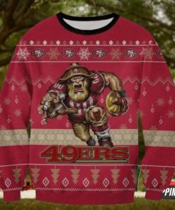 Nfl San Francisco 49Ers Players Mascot Ugly Christmas Sweaters