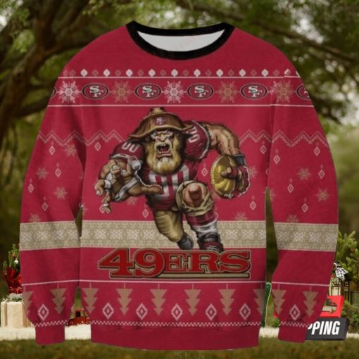 Nfl San Francisco 49Ers Players Mascot Ugly Christmas Sweaters