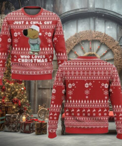 I’m Just a Chill Guy Meme who loves Christmas Ugly Sweater