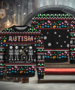 Autism It’s Not A Disability It’s A Different Ugly Christmas Sweater