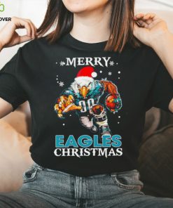 Happy Merry Christmas Philadelphia Eagles football Santa hat mascot hoodie, sweater, longsleeve, shirt v-neck, t-shirt