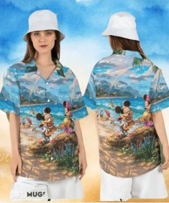 Mickey and Friends Vacation Hawaiian Shirt Disney Summer Tropical Short Sleeve Shirt