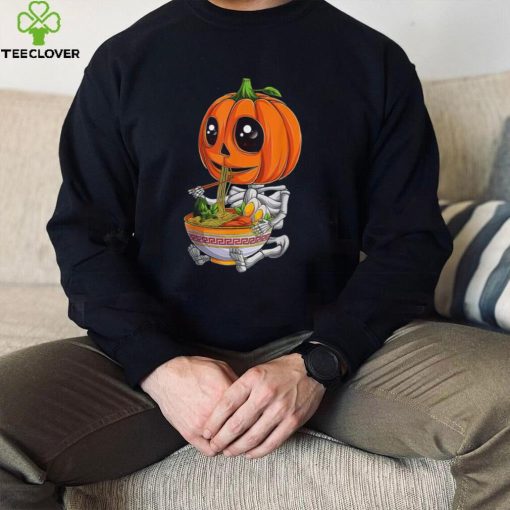 Kawaii Japanese Anime Pumpkin Halloween Ramen Food Lovers T Shirt