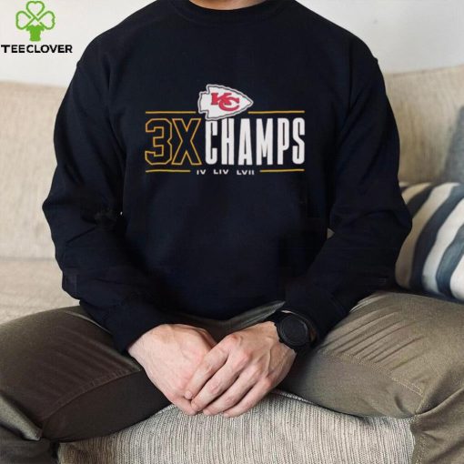 Kansas City Chiefs 3x Champs IV LIV LVII hoodie, sweater, longsleeve, shirt v-neck, t-shirt